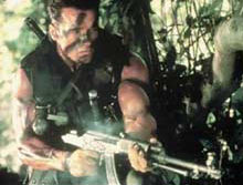 Arnold Schwarzenegger in Commando, 1985