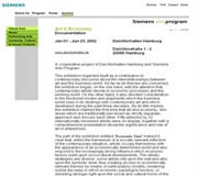 Siemens Art Program, Art and Economy web page, 2004