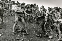 Sebastiao Salgado, Dispute at Serra Pelada goldmine, Brazil, 1989