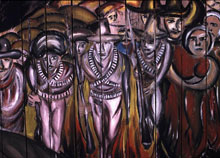 Zapatista mural, Oventic, Chiapas, Mexico 1997 (JS)