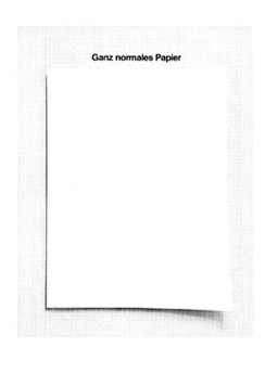 Dani Gal, Ganz normales Papier, 2011