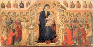 Duccio: Maesta 1308−1311, Tempera on Poplar (Antependium= altar substructure)